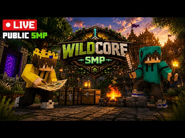 🔴 LIVE | JOIN WILDCORE SMP NOW! 🌿 24/7 Public Minecraft Java Server (IP in Description)