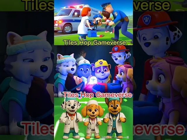 Paw Patrol Scary Chase vs Ryder vs Marshall Fun X Dance Cover Tiles Hop #pawpatrul #shorts #sonic 03