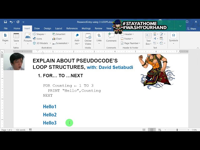 Pseudocode: 3 Loop Structures - David Setiabudi (For To Next, Repeat Until, While Do Endwhile)