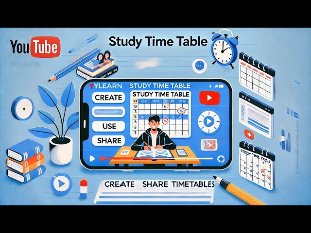 Unlock Your Study Success 🚀 | YLearn Study Time Table 🗓️ | Create, Use & Share Timetables Easily