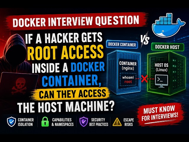 🔥 Docker Interview Question: Can a Hacker Escape a Container and Hack the Host? #docker