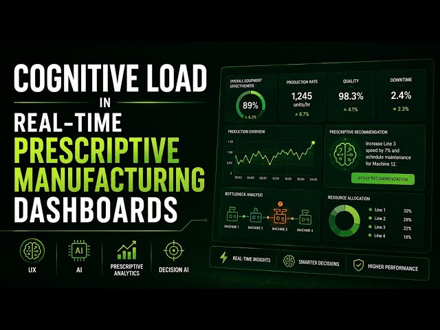 Cognitive Load in Real-Time Prescriptive Manufacturing Dashboards | UX, AI & Decision AI | Uplatz