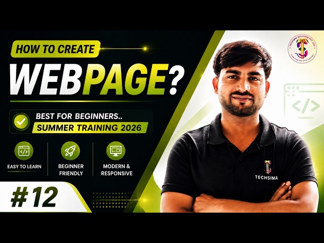 Web Page Design Tutorial | HTML & CSS Complete Guide | Summer Training 2026 by Sudhakar Sir