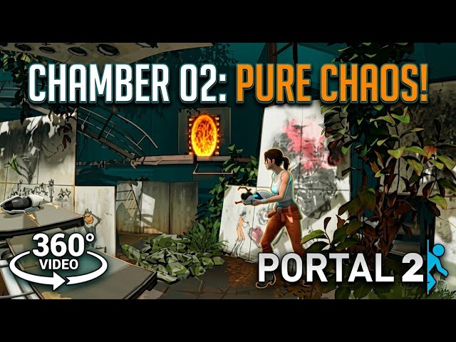 Chamber 02 (360° Video) | Portal 2 | 360° VR, Gameplay, No Commentary, 8K