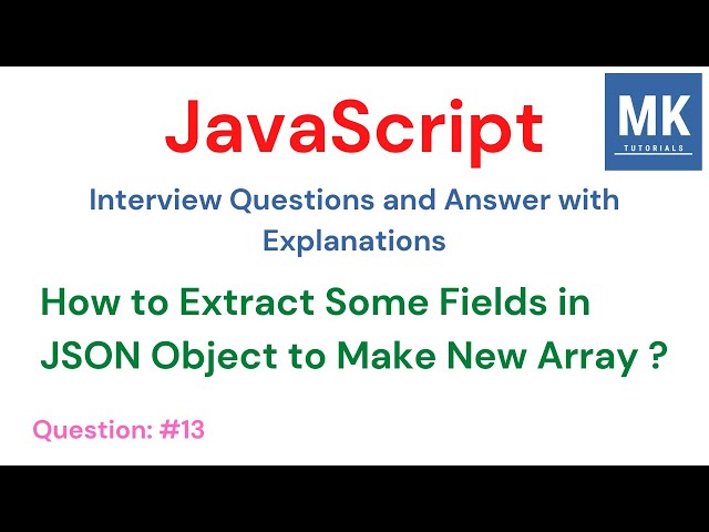 Extract Some Fields & Make New Array {1, 4, 6} 🔥| JavaScript Interview Questions - #13 | #javascript