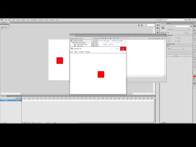 How to animate a Movie clip by Actionscript in Adobe Flash Professional