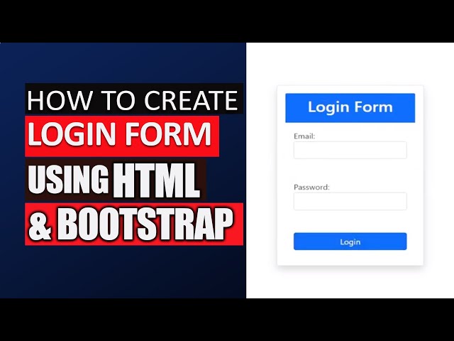 How to make a login form using html and bootstrap