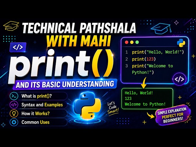 print() function | Module 2 lect 2 | Basic error and error understanding | What is Syntax? |