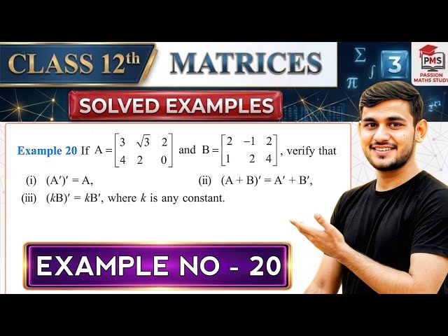 Class 12 Ex 3.3 example 20 Maths | Example 20 class 12 math ch3 | Class 12 Maths Ex 3.3 example 20