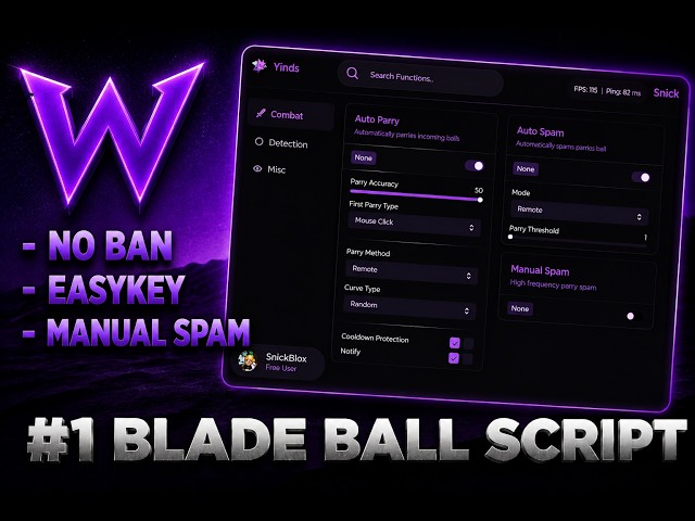 Winds Blade Ball Script *EasyKey* AutoParry, Autospam, Manual Spam 🔥