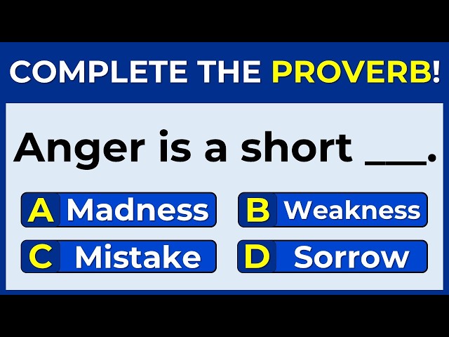 ONLY HIGH IQ GENIUSES CAN GET 15 RIGHT | English Proverbs Quiz #40