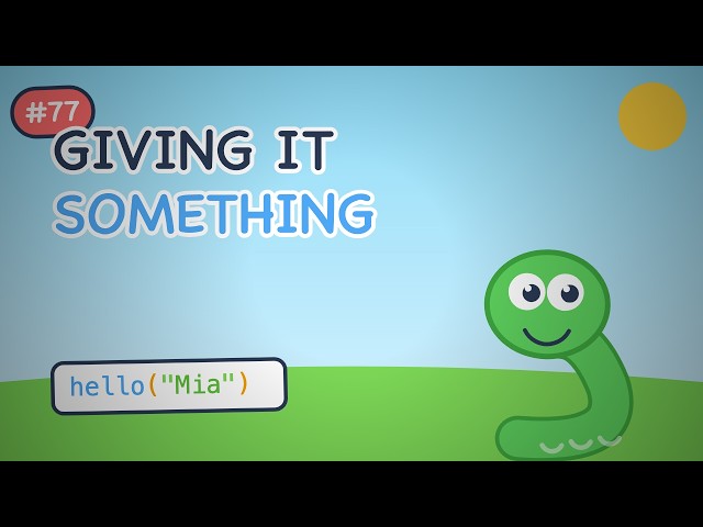 Python for Kids #077 — Giving It Something | Brackets can hold an ingredient