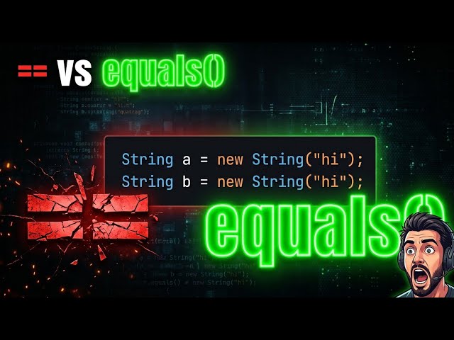 90% Java Freshers Is Interview Question Mein Fail Ho Jaate Hain 😱 | == vs equals() 