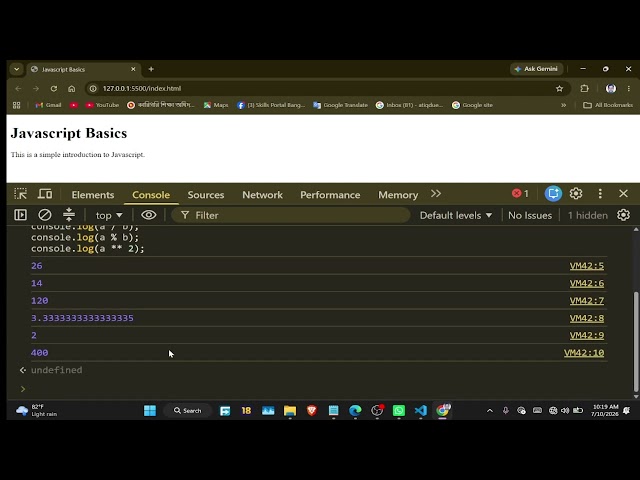 UOC4:  Module 3: Operators and Control Statements