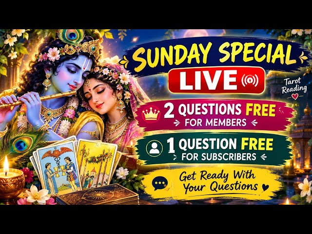 Sunday Special 💗 Free Tarot Reading LIVE 🔮 One Question is FREE 🔮