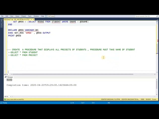 DDBS Wk 09 Stored Procedure Basic3