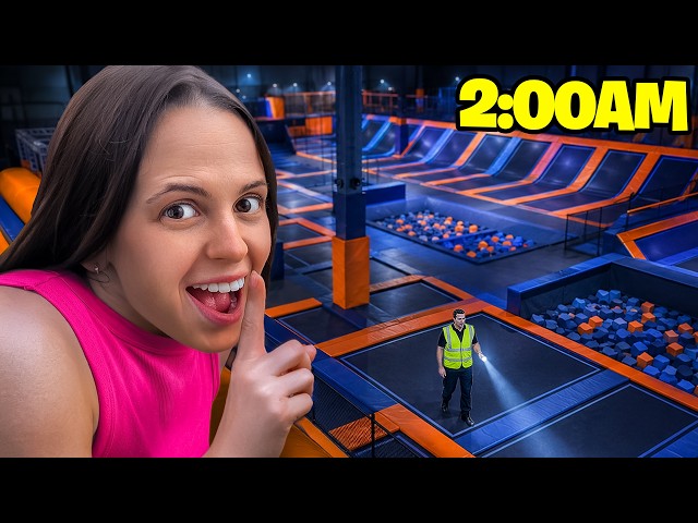 WE SPENT THE NIGHT IN A GIANT TRAMPOLINE PARK!!