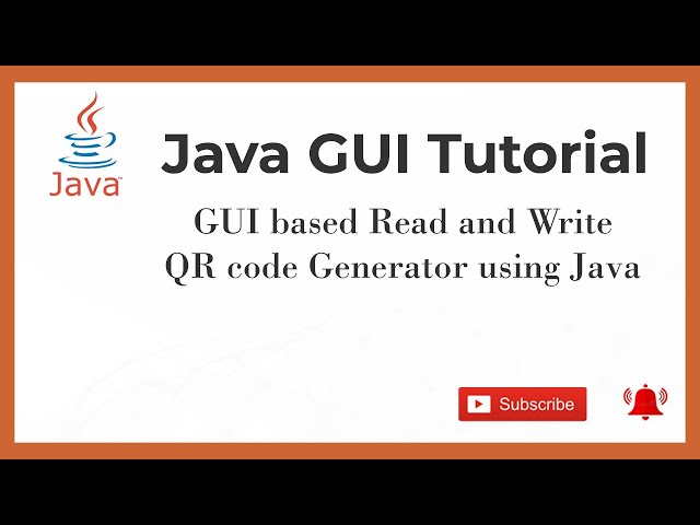 GUI based Read and Write QR code Generator using Java