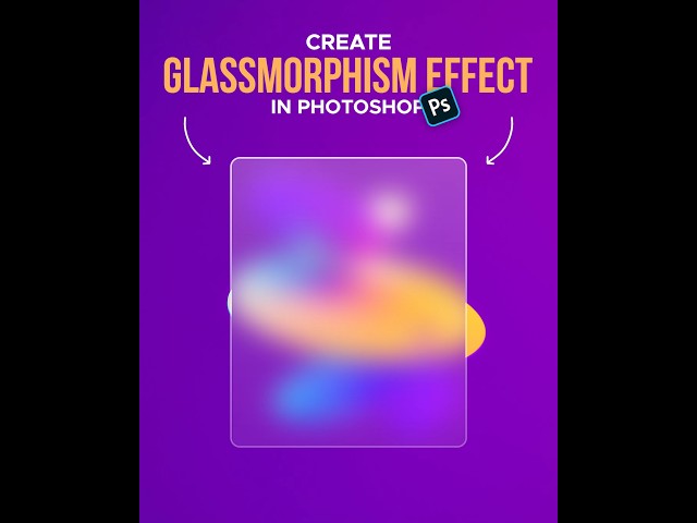 Create Glassmorphism Effect in Photoshop #shorts