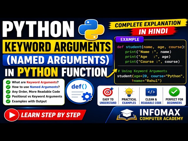 Keyword Arguments (Named Arguments) in Python Functions | Python Function Arguments