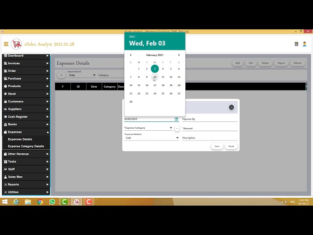 eSales Analyst Training Part 9 | How to add Daily Expenses | Maqbool Solutions