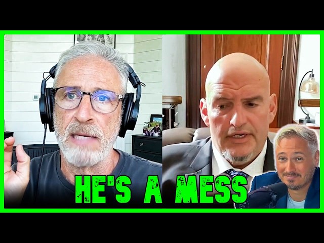 Fetterman queda hecho un desastre mientras Jon Stewart lo filetea como a un pez!! | El show de Ky...