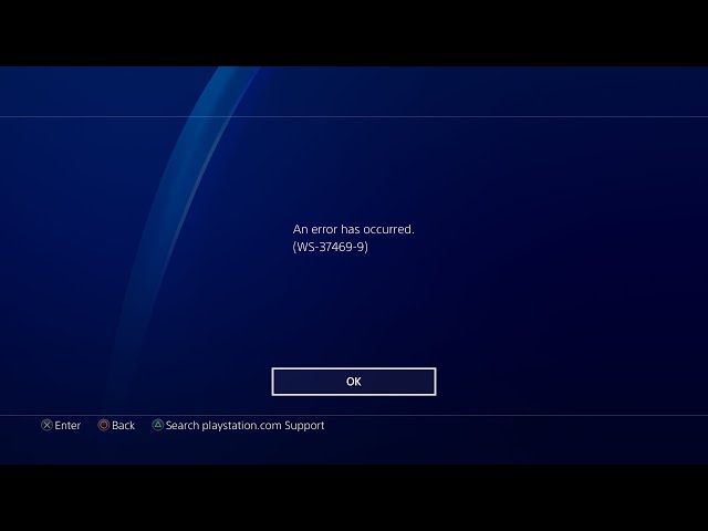 10 Ways To Fix PS4 error code WS-37469-9