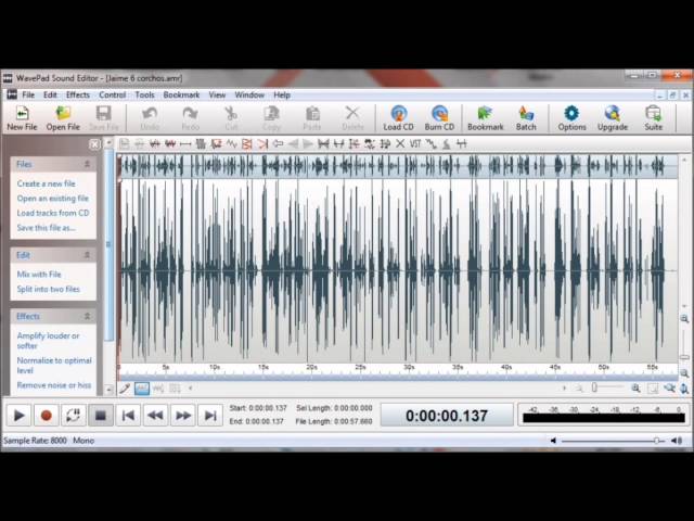 Ejemplo de mezcla de 2 archivos de audio
