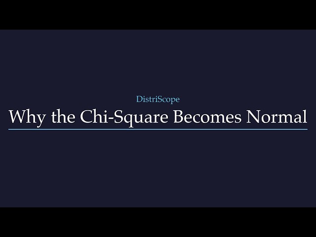 Why the Chi-Square Becomes Normal