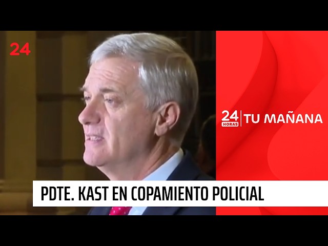 Presidente Kast lidera copamiento en Plaza de Armas: "Chile descansa en sus fuerzas policiales"