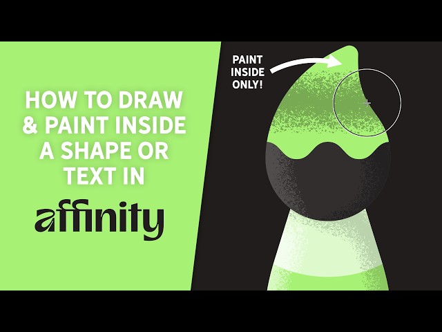 How to Draw or Paint Inside a Shape or Text in Affinity 3 with Brushes