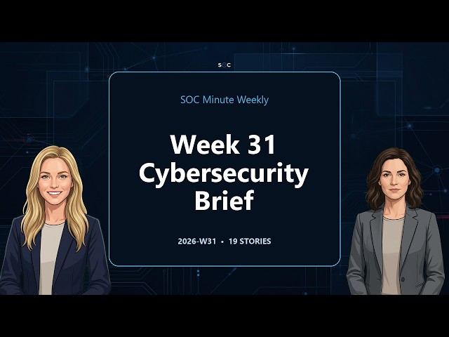SOC Minute Weekly: Zero-Days, Trusted Paths, and AI-Powered Intrusions
