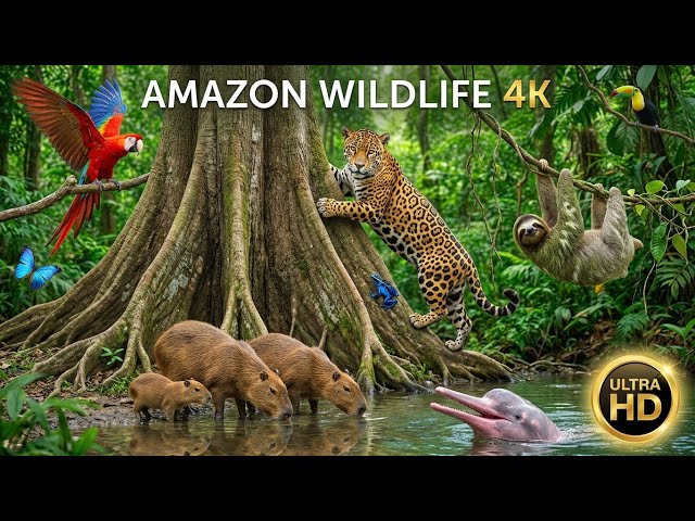 Amazon Wildlife 4K | Survival in a World Full of Predators | Ultra HD Jungle Life