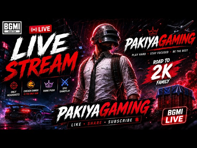 🔥 INSANE BGMI GAMEPLAY | ROAD TO 2K ❤️ | PAKIYAGAMING #BGMI #BGMILive #Gaming #RankPush #trending