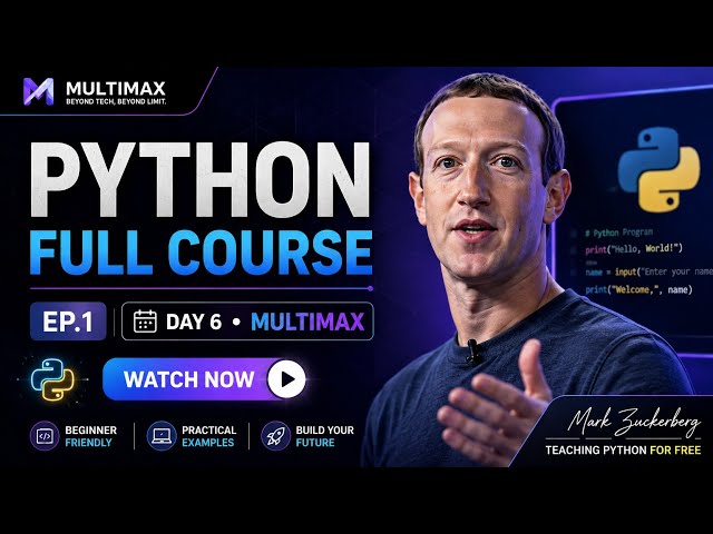 Python Day 6 | For Loop, While Loop & Nested Loops in Python | Full Course #6