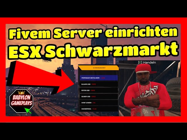 Fivem Server einrichten # 372 // ESX Schwarzmarkt // Einfügen & Installieren Tutorial ESX Server