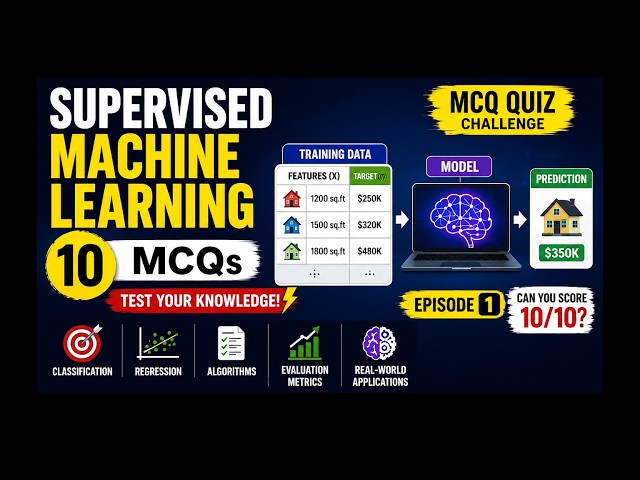 #13 📊 The Gradient Grind Supervised Machine Learning Series | Episode 4: 10 MCQs🔥