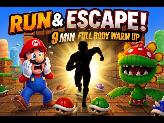 4K Immersive Interactive Warm Up | MARIO RUN | Easy Daily Routine | Full Body #4
