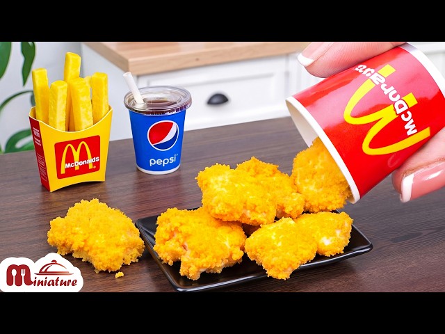 🍟 So Crunchy Mini McDonald's Chicken McNuggets & Fries Recipe | ASMR Cooking Mini Food