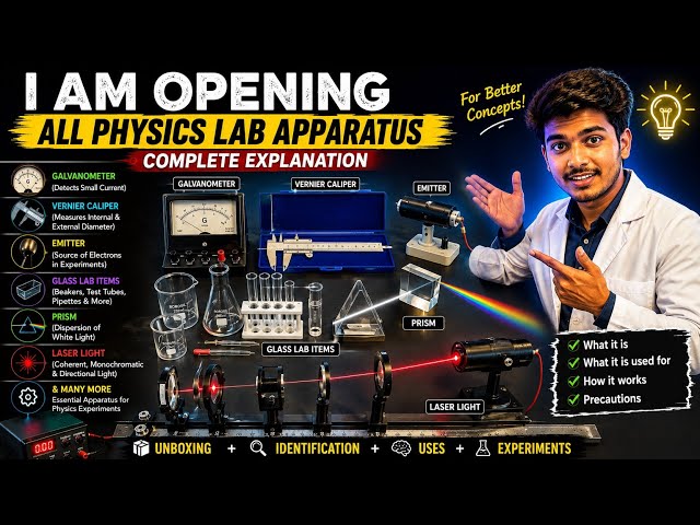 I Opened Every Physics Lab Apparatus 🔥 |Galvanometer, Vernier Caliper, Prism, Laser & More Explained