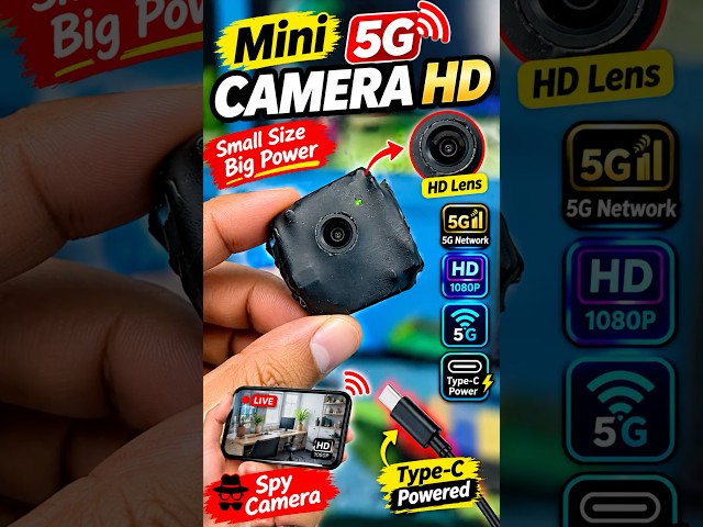 Mini 5G HD Camera 😱 #Mini5GCamera #5GCamera #HDCamera #1080PCamera