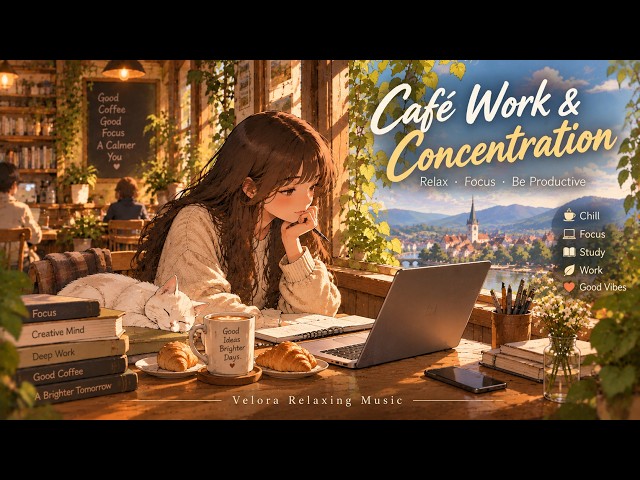 Café Work & Concentration ☕ Relaxing Acoustic Guitar for Focus & Productivity (3 Hours)