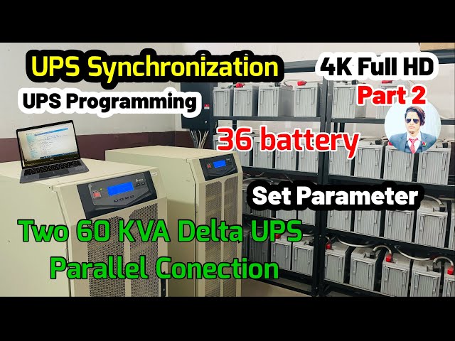 Delta 60/120 KVA UPS Installation & Programming || UPS Parallel Connection. Set UPS Parametrt  #ups