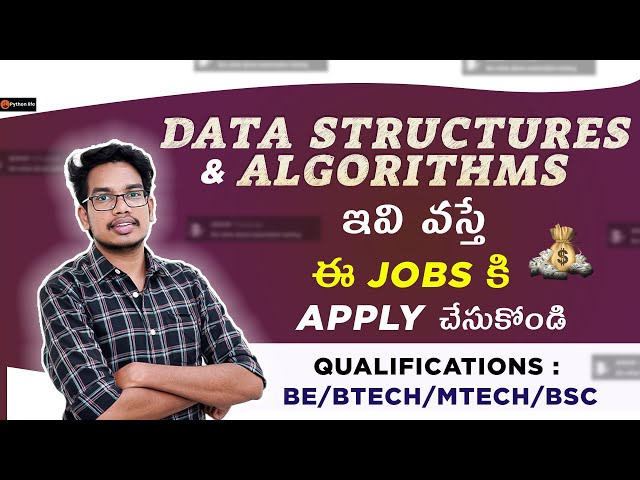 DSA based Jobs | Software Jobs in Telugu | IT Jobs for Freshers | PythonLife