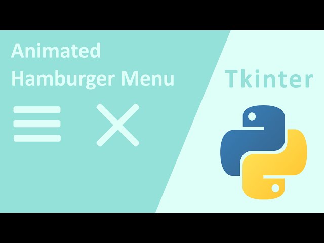 Animated Hamburger Menu in Tkinter