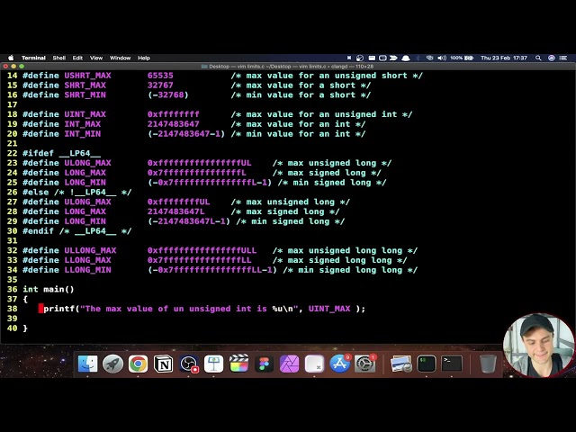 2.3 The C programming language: Constants