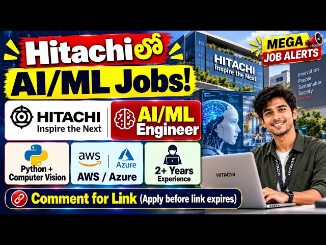 Hitachi AI/ML Engineer Hiring 2026 🔥 2+ Years | Python, Computer Vision, AWS/Azure | Apply Now