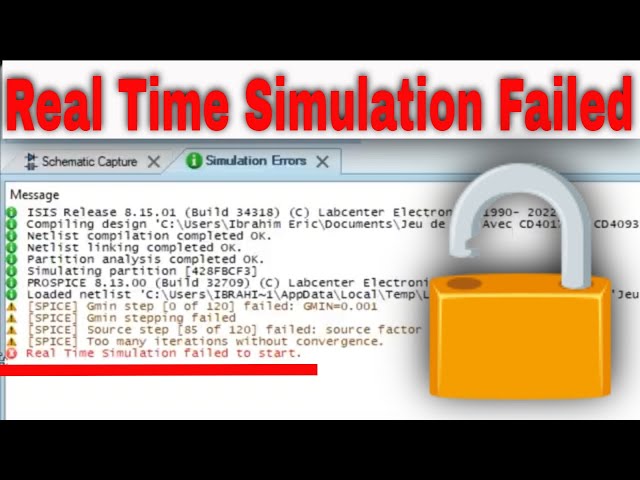 Real Time Simulation Failed To Start : Best way to solve the problem on Proteus 8 !