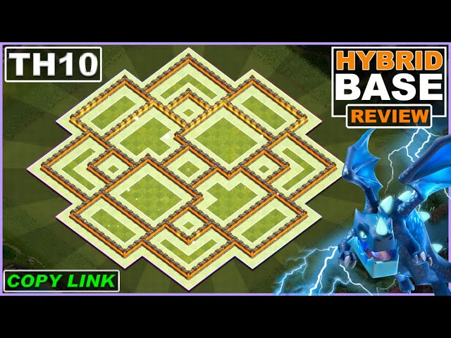 NEW BEST!! TH10 Hybrid base 2022 Copy Link! Town Hall 10 Trophy base - Clash of Clans