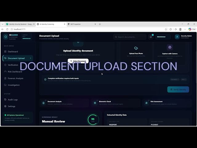 AI-Based Fake Identity & Document Screening System | SIH 2026 | AI + MCP + Cybersecurity Demo